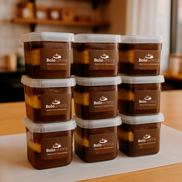 [2187] BOLO NO POTE CENOURA COM BRIGADEIRO